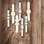 Подвесной светильник из дымчатого стекла цилиндрической формы с чёрным металлическим основанием Hiding secrets варинант исполнения - 8 | Loft Concept в Новосибирске