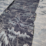 Мебельная ткань Вышивка темно-серый цвет 130 см T2-40 варинант исполнения - 2 | Loft Concept в Новосибирске