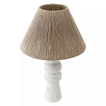 Настольная лампа с плетеным абажуром и белым мраморным основанием Simplicity and Nobility варинант исполнения - 1 | Loft Concept в Новосибирске