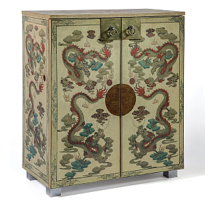 Комод в стиле шинузари с росписью Chinese Eastern Dragon