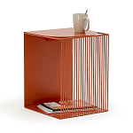 Оранжевый приставной стол из металла Lattice варинант исполнения - 3 | Loft Concept в Новосибирске