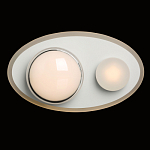 Бра овальной формы белого цвета с 2-мя лампами Lunar Pebbles варинант исполнения - 2 | Loft Concept в Новосибирске