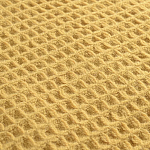 Плед из шерсти цвета охры с бахарамой Waffle Comfort варинант исполнения - 2 | Loft Concept в Новосибирске