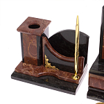 Настольный письменный набор из лемезита и змеевика с декором в виде Орла в подарочной упаковке Successful Leader варинант исполнения - 5 | Loft Concept в Новосибирске