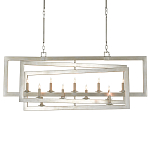 Люстра серебряная из пересекающихся прямоугольных элементов Intersecting Rectangles варинант исполнения - 2 | Loft Concept в Новосибирске