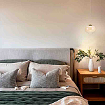 Подвесной светильник с янтарным рифленым стеклянным плафоном Ferm Living варинант исполнения - 7 | Loft Concept в Новосибирске