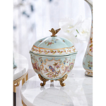 Шкатулка голубого цвета с цветочными орнаментами Blue Garden варинант исполнения - 7 | Loft Concept в Новосибирске