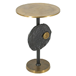 Столик приставной с абстрактным основанием и акцентом в виде золотистого диска Heavenly Space варинант исполнения - 3 | Loft Concept в Новосибирске