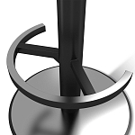 Барный стул вращающийся со спинкой и подлокотниками Douglas Rhombus Черный Велюр варинант исполнения - 5 | Loft Concept в Новосибирске