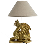 Настольная лампа с абажуром Дракон Golden Dragon Lamp Beige варинант исполнения - 3 | Loft Concept в Новосибирске