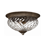 Потолочный светильник с чашеобразным плафоном из толстого волнообразного стекла и широким узорчатым основанием Hinkley варинант исполнения - 1 | Loft Concept в Новосибирске