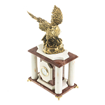 Часы настольные из натурального камня с декором в виде орла Eagle Stone Clock варинант исполнения - 2 | Loft Concept в Новосибирске