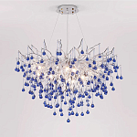Люстра с синими стеклянными подвесками в форме капель FAIRYTREE Light варинант исполнения - 1 | Loft Concept в Новосибирске