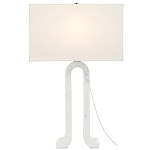 Настольная лампа на арочном корпусе с прямоугольным абажуром One Piece Support варинант исполнения - 2 | Loft Concept в Новосибирске