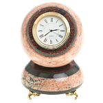 Часы настольные в виде шара из натурального камня Ball Stone Clock варинант исполнения - 1 | Loft Concept в Новосибирске