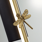 Бра с круглым плафоном из алебастра и бронзовой декоративной стрекозой 65 Alaris  варинант исполнения - 7 | Loft Concept в Новосибирске