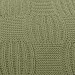 Подушка из хлопка рельефной вязки зеленого цвета Eden Line варинант исполнения - 3 | Loft Concept в Новосибирске