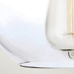 Подвесной светильник цвета никель с прозрачным стеклянным плафоном на цепи Feiss варинант исполнения - 10 | Loft Concept в Новосибирске