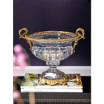 Чаша из прозрачного стекла с бронзовой подставкой и ручками Eden Garden варинант исполнения - 2 | Loft Concept в Новосибирске