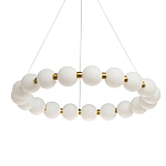 Люстра круглая с матовыми белыми шарами PEARLS Suspension варинант исполнения - 1 | Loft Concept в Новосибирске