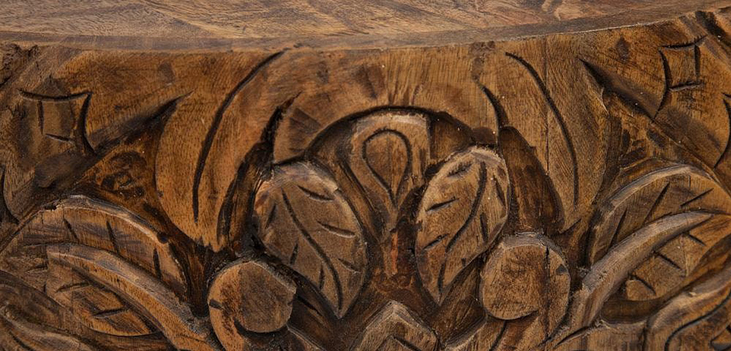 Кофейный стол Indian Carved Mango Tree  - Loft-Concept в Новосибирске