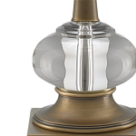 Настольная лампа с хрустальным шаром на корпусе и высоким тканевым абажуром Prism Rod варинант исполнения - 1 | Loft Concept в Новосибирске