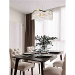 Люстра подвесная волнистой формы с хрустальными подвесками Ludivine Lighting варинант исполнения - 5 | Loft Concept в Новосибирске