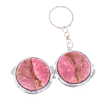 Зеркало брелок складное двухстороннее из натурального камня Родонит Stone Mirrors варинант исполнения - 6 | Loft Concept в Новосибирске