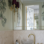 Обои ручная роспись Silk Tree Original colourway on White Metal gilded paper варинант исполнения - 3 | Loft Concept в Новосибирске