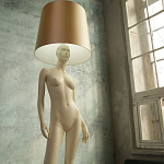 Лампа MANNEQUIN LAMP с абажуром изгибы тела варинант исполнения - 7 | Loft Concept в Новосибирске