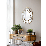 Зеркало настенное с круглыми зеркальными вставками Modern Mirror Space варинант исполнения - 2 | Loft Concept в Новосибирске