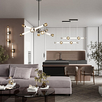 Светодиодная люстра Rovelly Black варинант исполнения - 4 | Loft Concept в Новосибирске