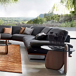 Дизайнерский журнальный стол c круглой столешницей на фигурном основании Usake варинант исполнения - 1 | Loft Concept в Новосибирске