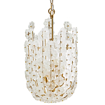 Подвесной светильник декорированный цветами из стекла Lightness of Flowers варинант исполнения - 1 | Loft Concept в Новосибирске