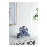 Ваза с крышкой в китайском стиле Oriental Blue & White Ornament Vases варинант исполнения - 3 | Loft Concept в Новосибирске