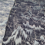 Мебельная ткань Вышивка темно-серый цвет 130 см T2-40 варинант исполнения - 1 | Loft Concept в Новосибирске