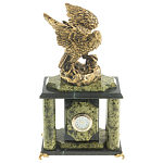 Часы настольные из натурального камня с декором в виде орла Eagle Stone Clock варинант исполнения - 8 | Loft Concept в Новосибирске