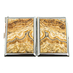 Портсигар с газовой зажигалкой из натурального камня Оникс Stone Cigarettes Cases варинант исполнения - 9 | Loft Concept в Новосибирске