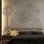 Барельеф DANDELIONS варинант исполнения - 1 | Loft Concept в Новосибирске