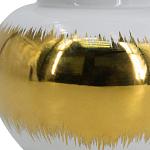 Ваза белая с крышкой и золотистыми фрагментами 24 см Chinoiserie Ceramics варинант исполнения - 3 | Loft Concept в Новосибирске