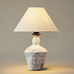 Настольная лампа с керамическим фактурным основанием и тканевым абажуром Eastern Tale варинант исполнения - 2 | Loft Concept в Новосибирске