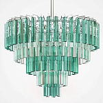 Дизайнерская люстра AQUA Blue Lagoon бирюзовое стекло несколько ярусов варинант исполнения - 1 | Loft Concept в Новосибирске