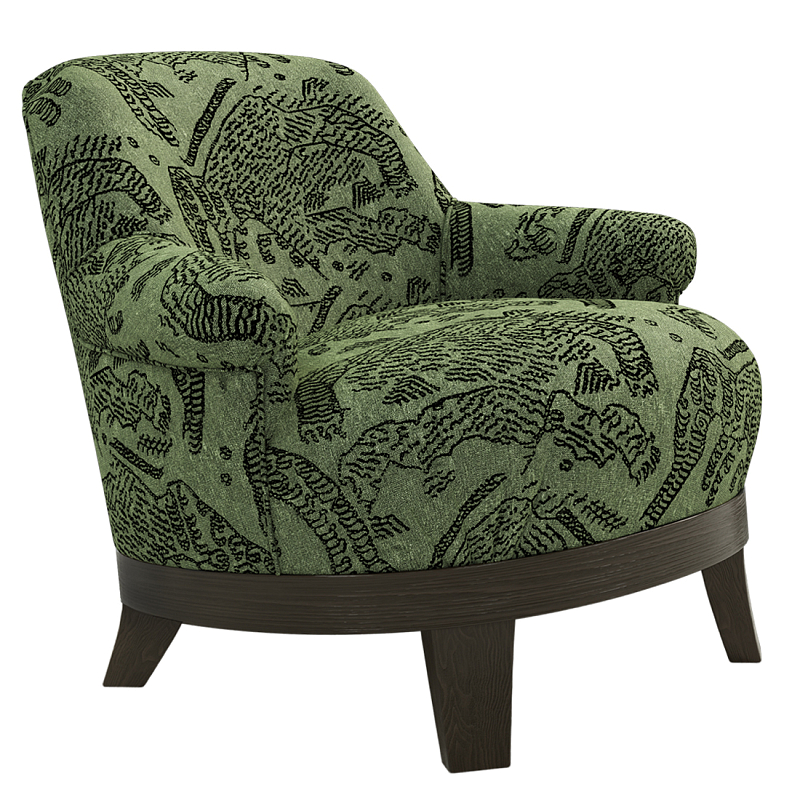 Кресло Turin Green Зеленый Коричневый в Новосибирске | Loft Concept 