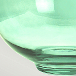 Настольная лампа с шарообразным прозрачным основанием из цветного переработанного стекла и белым цилиндрическим абажуром Elstead Lighting варинант исполнения - 5 | Loft Concept в Новосибирске