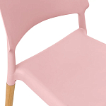Пластиковый стул на ножках из массива бука Ferret Pink варинант исполнения - 4 | Loft Concept в Новосибирске