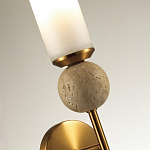 Бра с цилиндрическим матовым плафоном и шаром из камня на металлическом основании Orb Essence варинант исполнения - 10 | Loft Concept в Новосибирске