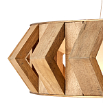 Люстра круглая из толстых деревянных реек Wooden Slats варинант исполнения - 2 | Loft Concept в Новосибирске