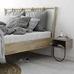 Прикроватная тумба бежево-серого цвета с откидной дверцей NORFOLK NIGHTSTAND LIGHT MOCHA варинант исполнения - 2 | Loft Concept в Новосибирске