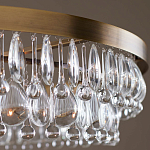 Люстра круглая с подвесками в форме стеклянных капель Glass Rain варинант исполнения - 4 | Loft Concept в Новосибирске