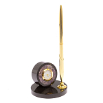 Часы настольные с ручкой из натурального камня Stone Clock варинант исполнения - 5 | Loft Concept в Новосибирске